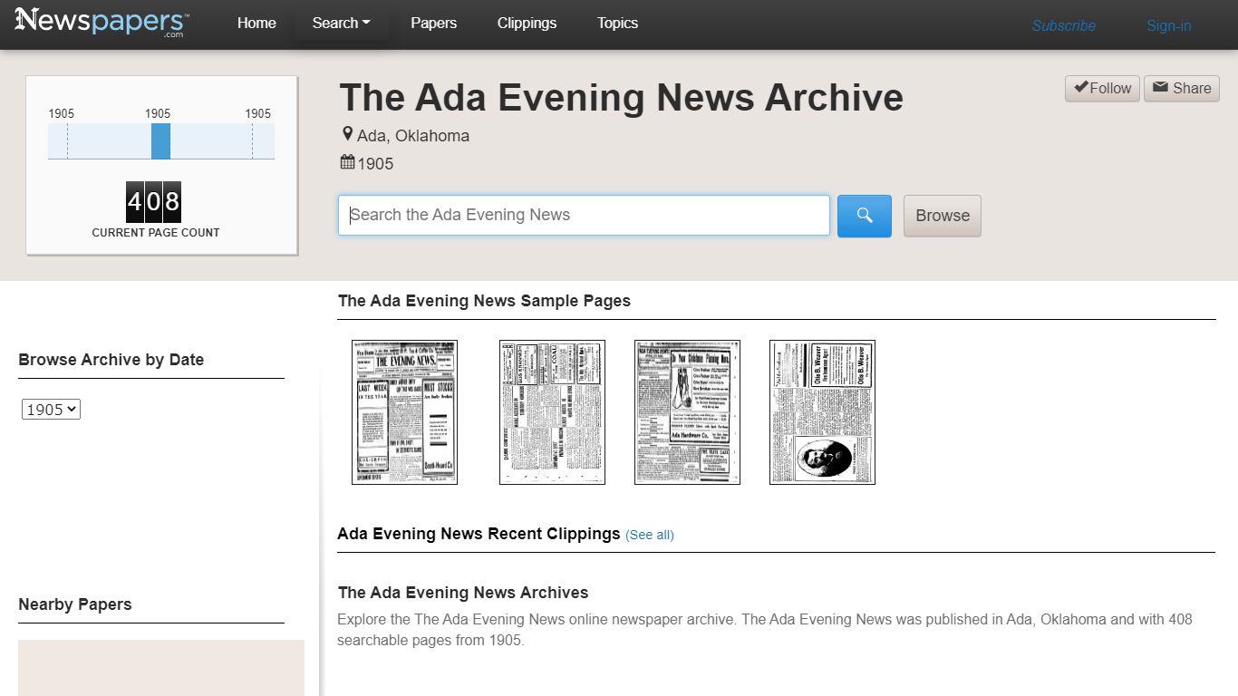 The Ada Evening News on Newspapers.com